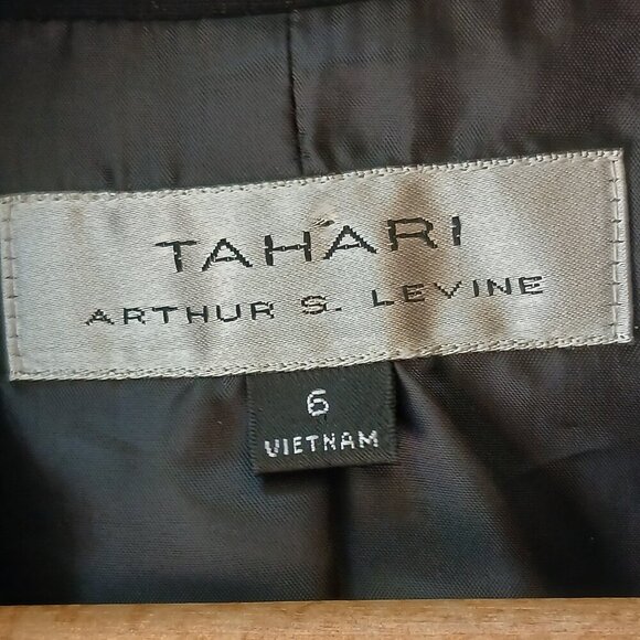 Tahari ASL Jet Black Blazer Polished, Professional, A Timeless Classic Sz 6 - Picture 9 of 11